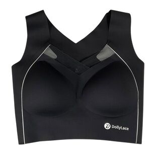 Dollylace Push-Up Full Cup Bra Without Wire, Elastic Shoulder Straps black Small